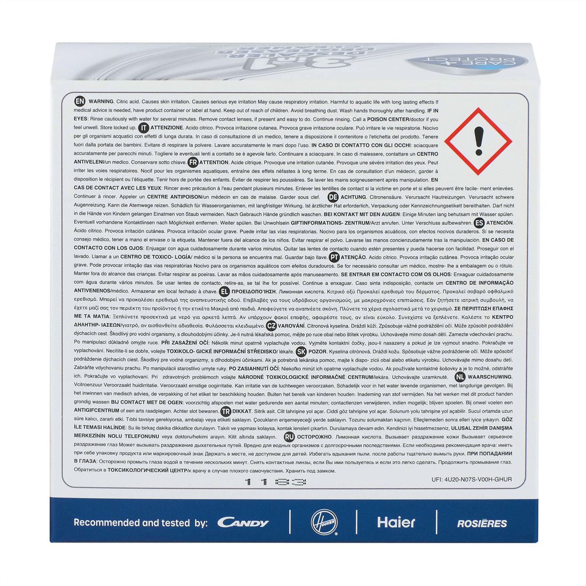Care+ Protect 3-in1 Entreater, Dégraissant, poudre