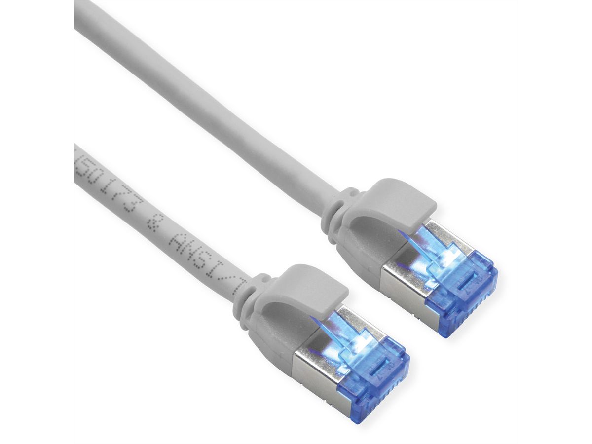 ROLINE Patchkabel Cat.6A (Class EA) S/FTP (PiMF), LSOH, PoE, grau, 1,5 m