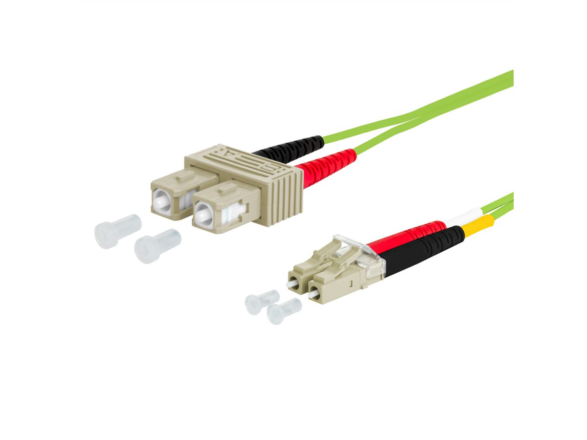 METZ CONNECT OpDAT cordon de brassage, SC-D/LC-D OM5, 10 m