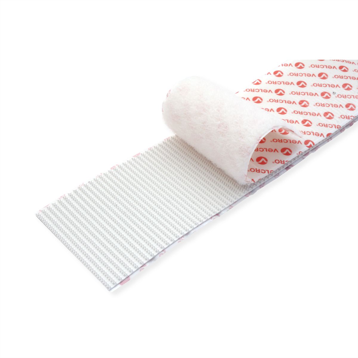 VELCRO® Bande 50mmx1m blanc, crochets&velours autocollants extra fort