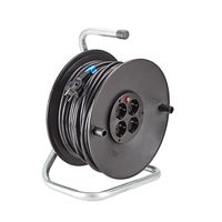 BACHMANN Enrouleur électrique, AC230V, 4 prises 2P+T allemand, 50 m