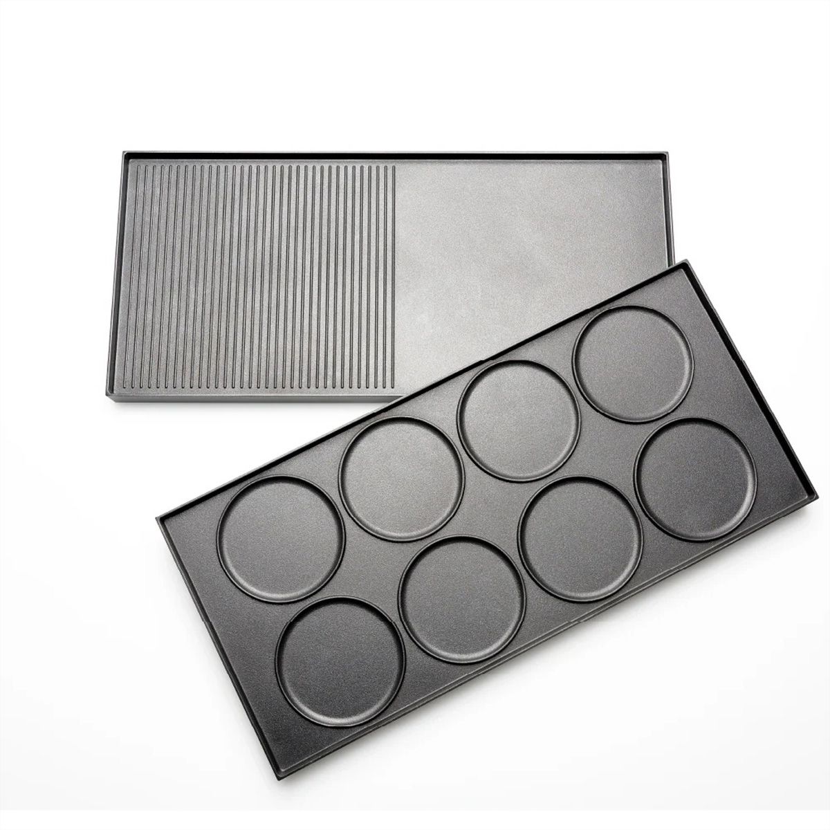 Grill à raclette et à pizza Solis pour 8 personnes, gris