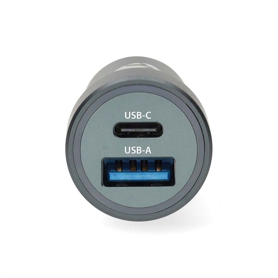 Nedis Auto-Ladegerät 48W, USB-C/USB-A, PD3.0, dunkelgrau