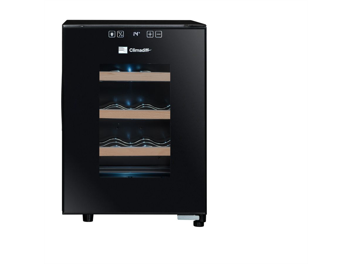 Climadiff Weinkühlschrank CC12, Freistehend, 1 Zone, 12 Flaschen