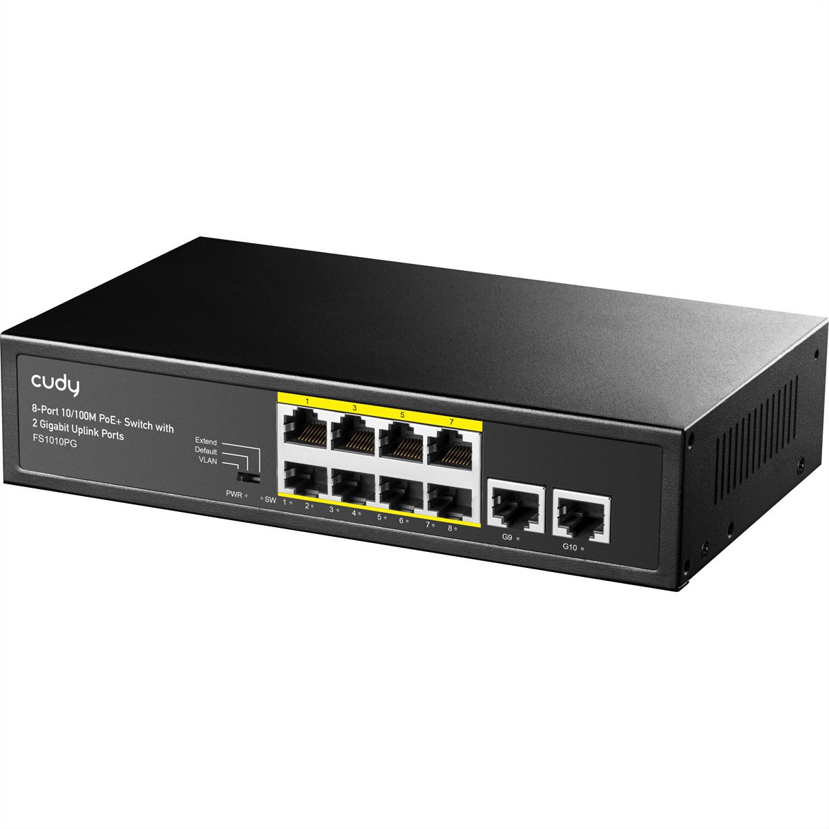 CUDY FS1010PG Switch 8 ports 10/100M PoE+, 2 ports Gigabit Uplink 120W