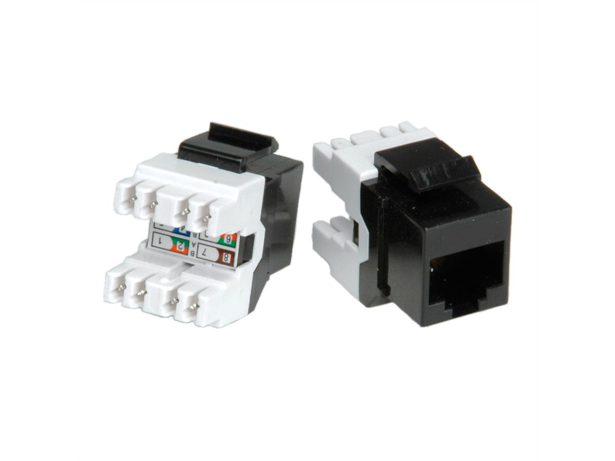 ROLINE Cat.5e (Class D) Keystone, RJ-45, ungeschirmt, schwarz