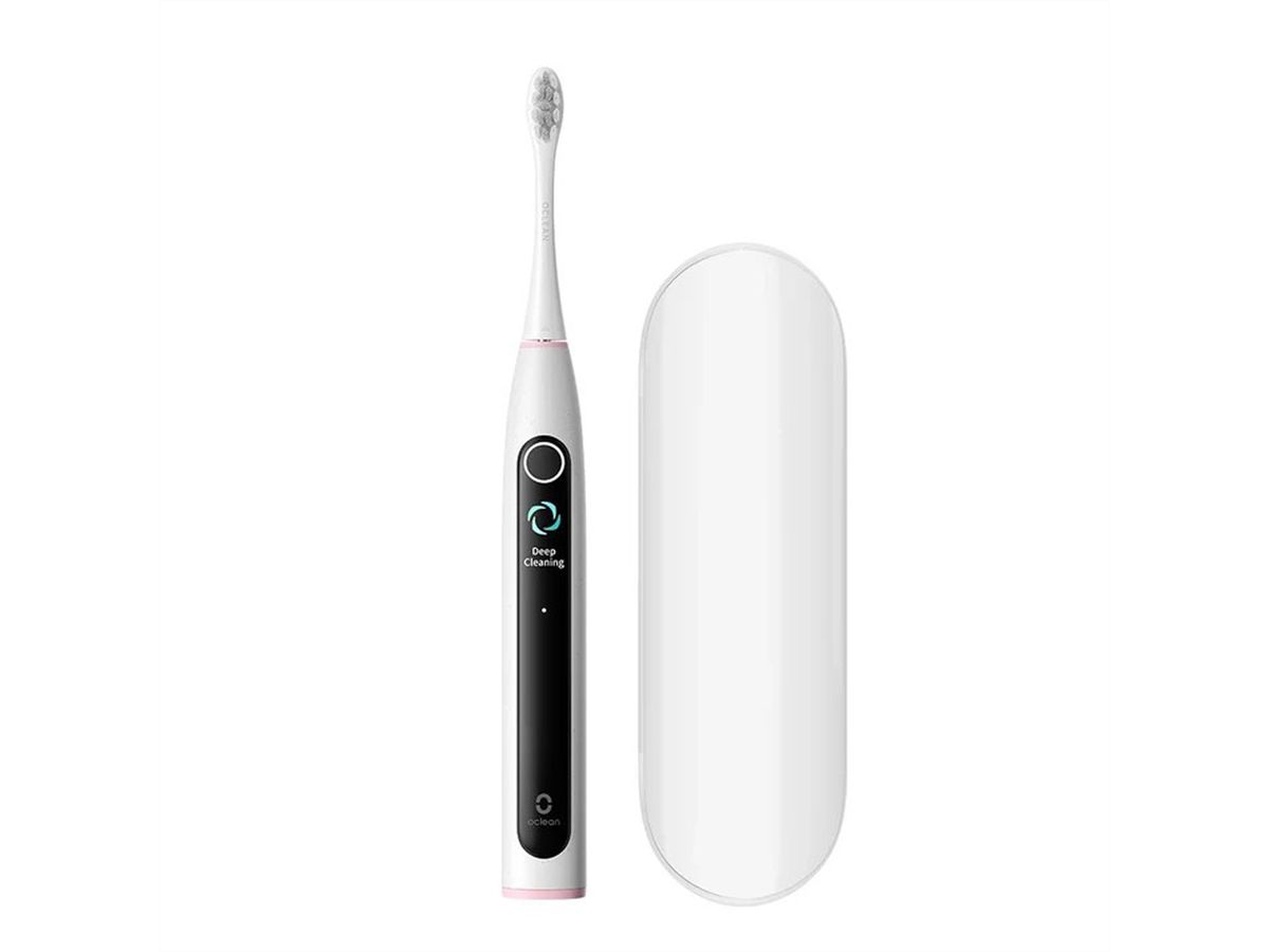 Oclean X Lite Set Schallzahnbürste Grau, 72’000 Bewegungen/min, Smart Screen, 40 Tage Akku
