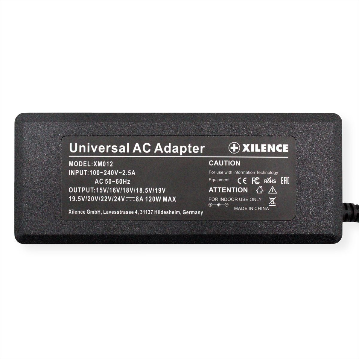 Xilence XM012 Universal Notebook Ladegerät, 11 Adapter, LED Anzeige, 120W