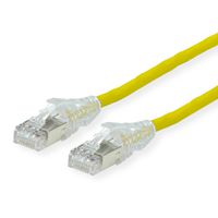 Cordon DÄTWYLER Cat.6A (Classe EA) S/FTP, CU 7702 flex LSOH, AMP v2, jaune, 0,5 m