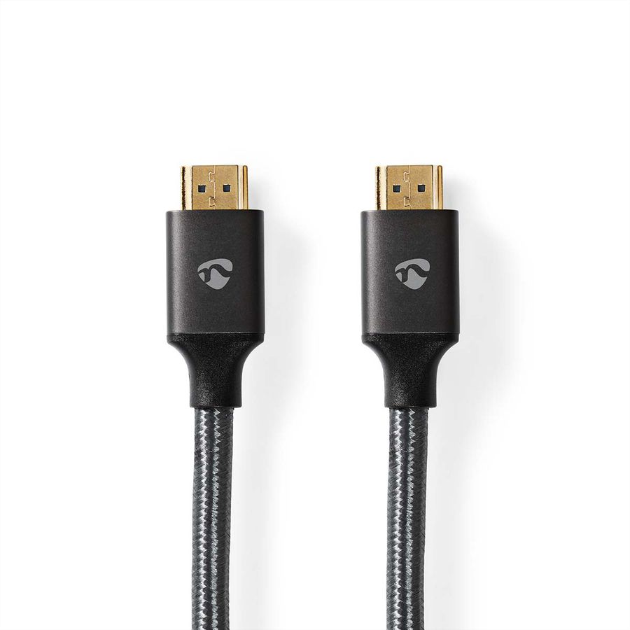 Nedis HDMI High Speed Kabel mit Ethernet, grau, 3 m