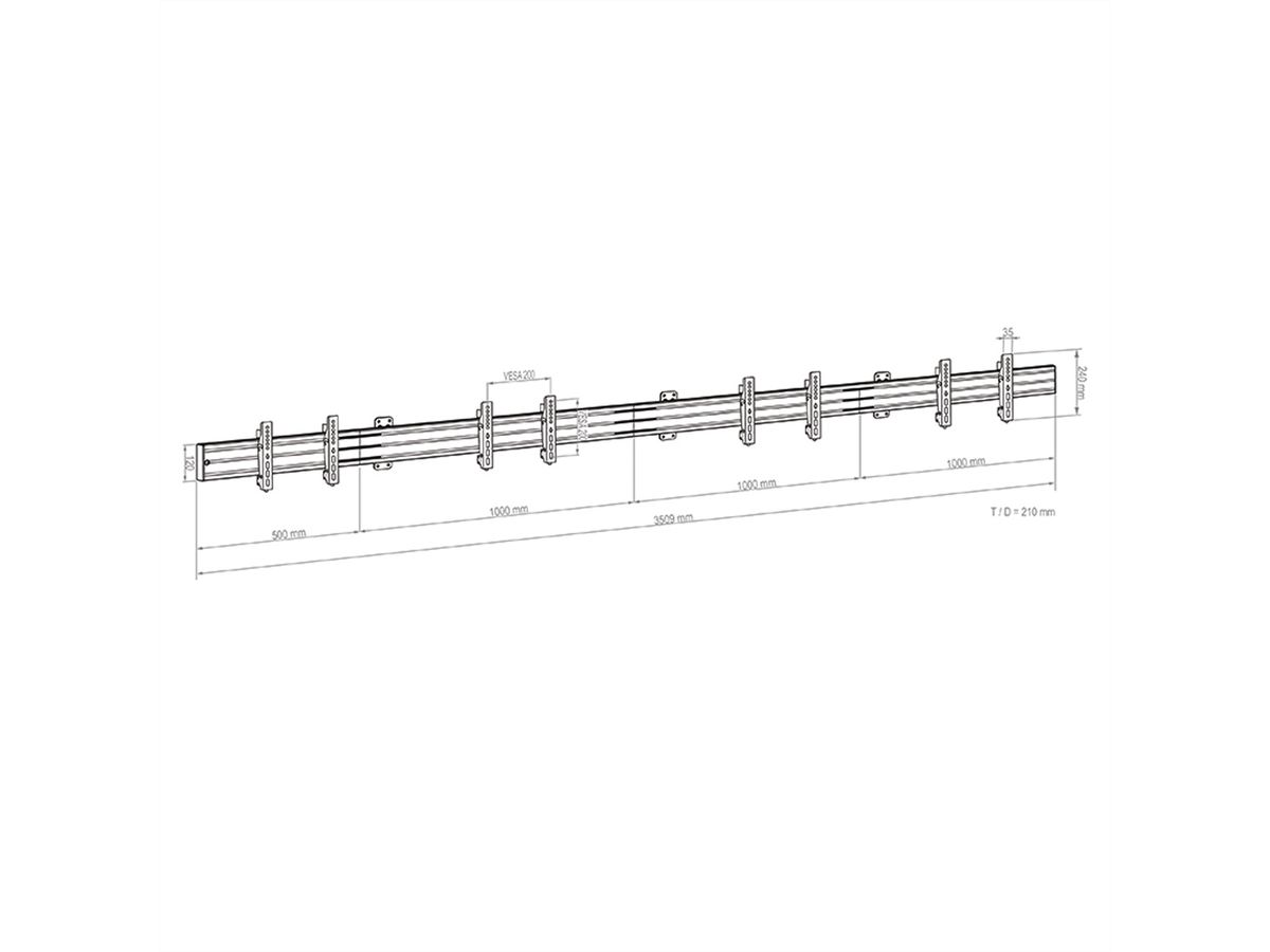 Hagor Support mural CPS W4L 32-43"/VESA 200