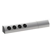 BACHMANN CASIA Bloc multiprise 4 prises, argent