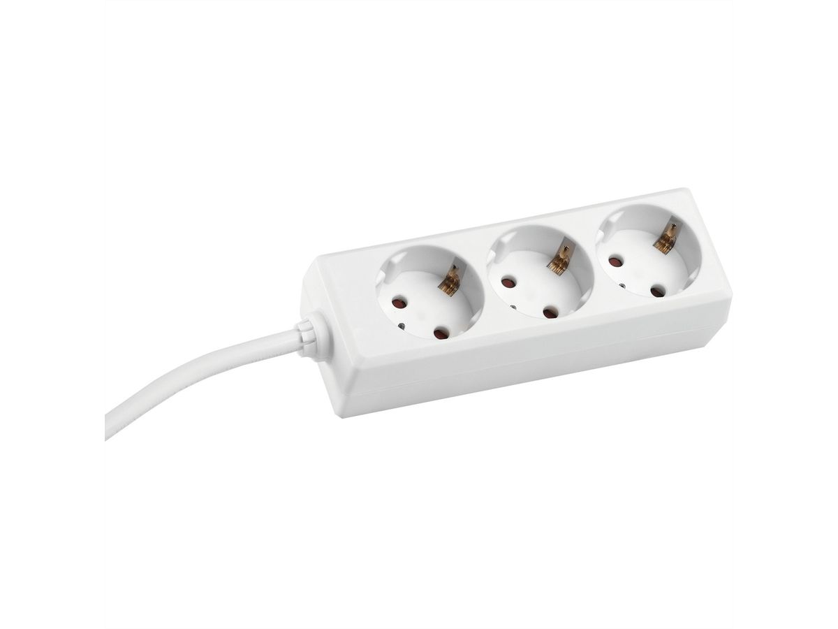 BACHMANN SELLY Bâti de prises 3x contact de protection, blanc, 3 m