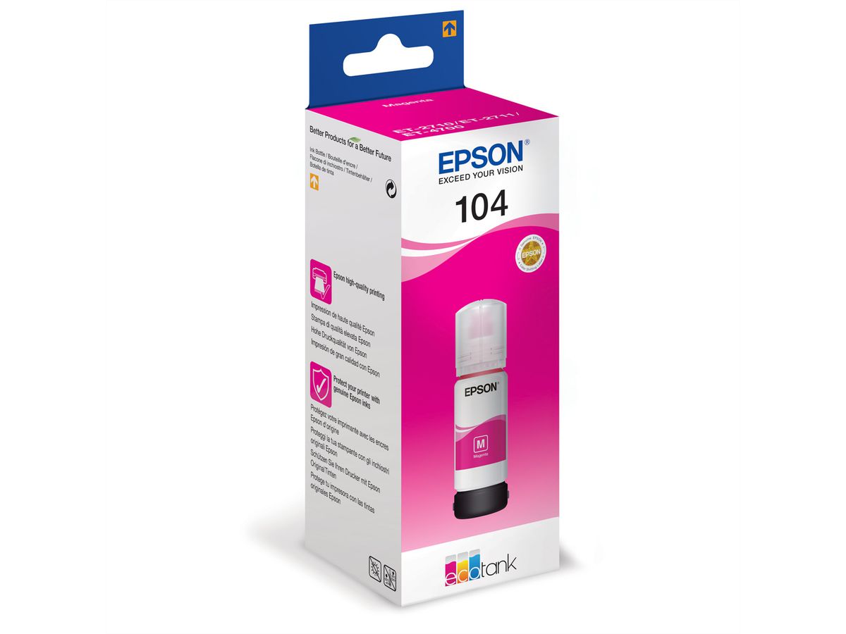 C13T00P340, Tintenpatrone, magenta, EcoTank 104 für EPSON ET-2710 / ET-2720