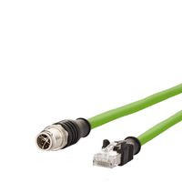 METZ CONNECT Verbindungsleitung M12 ST-RJ45 ST, 8-pol X-kodiert, gerade-gerade, 1 m