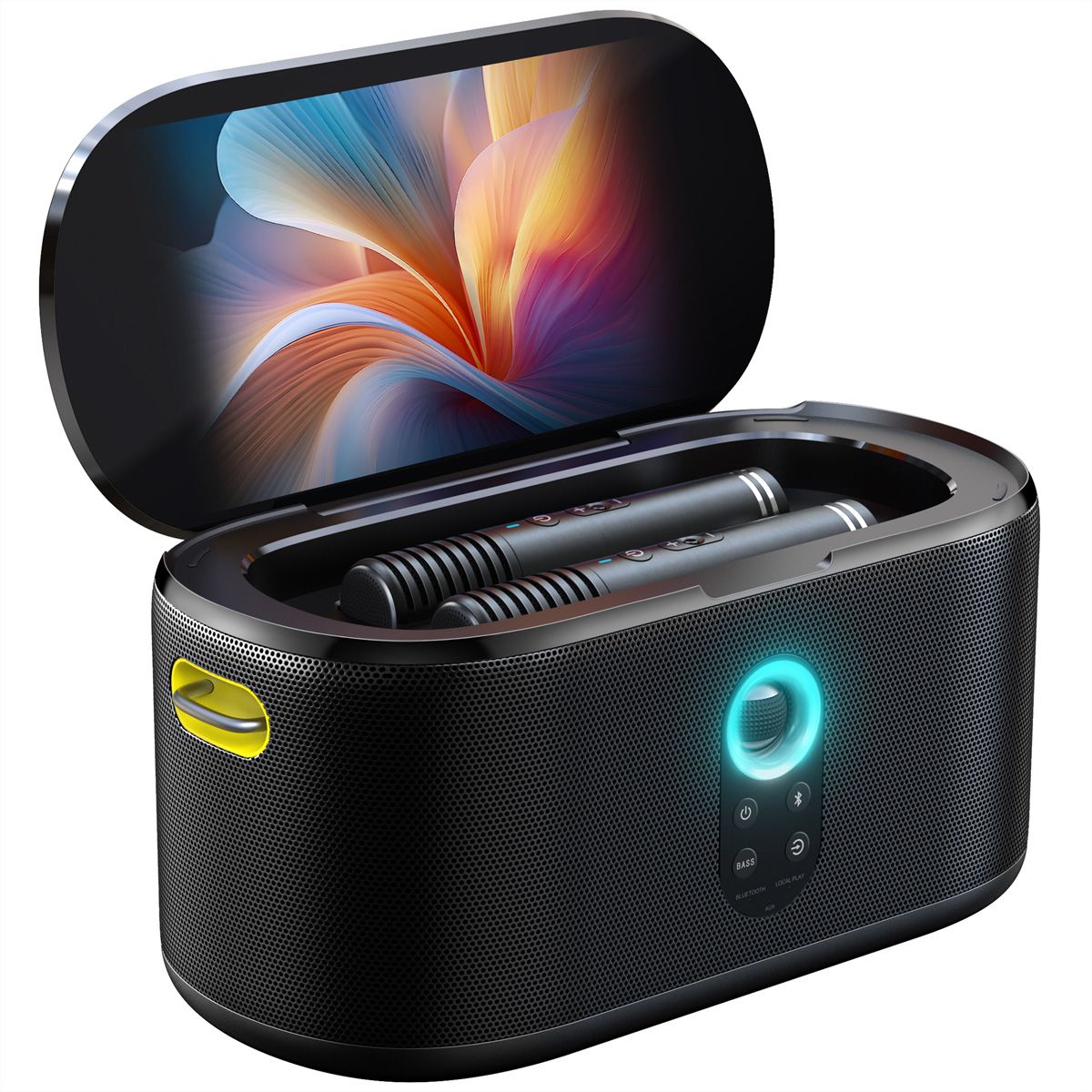 Ikarao Karaokebox Shell S1 10" Screen, 2 Mikrofone, 180W max, BT/AUX/USB/SD