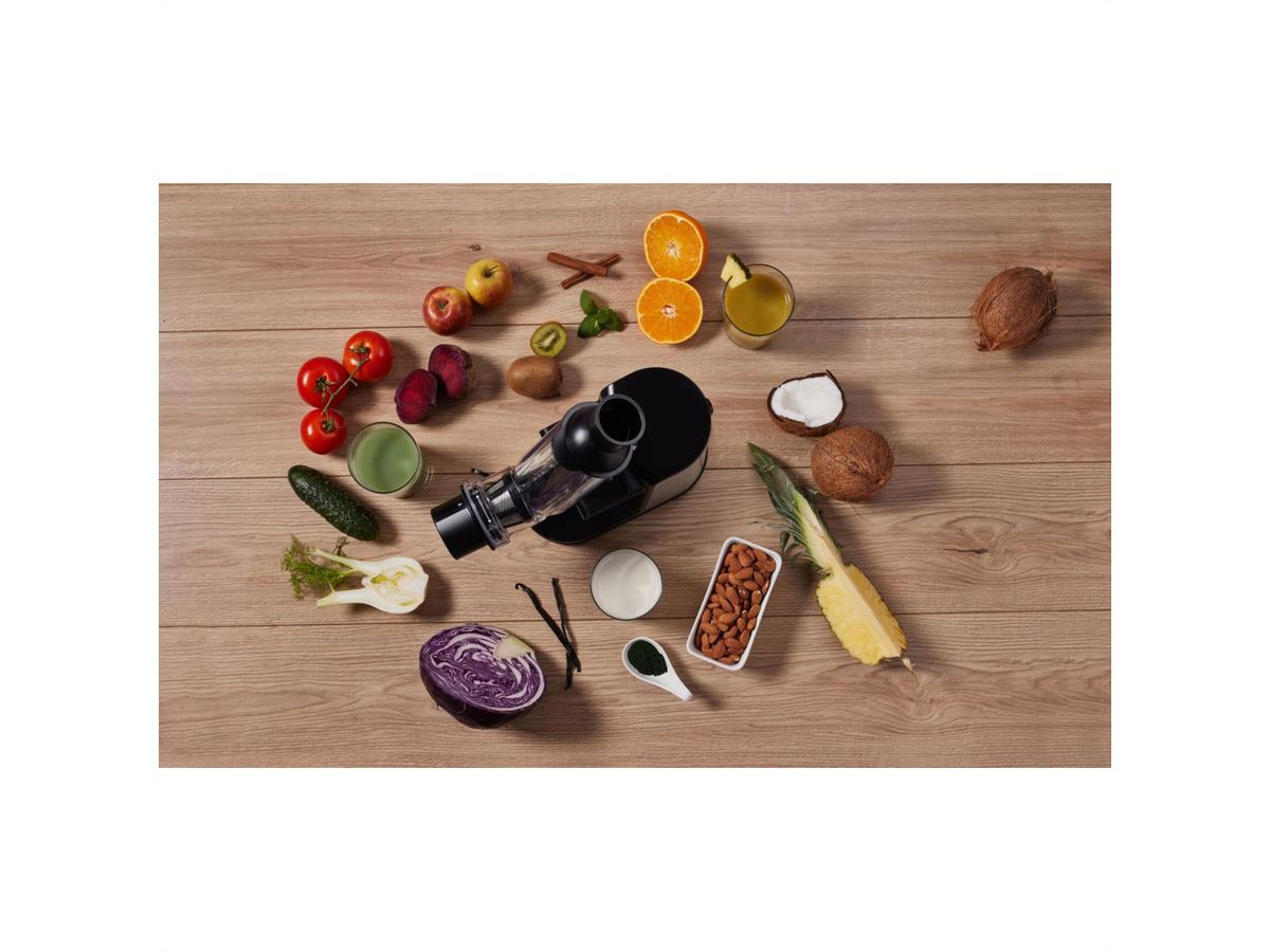 Gorenje Slow Juicer JC200BE, 200 W, noir/argent