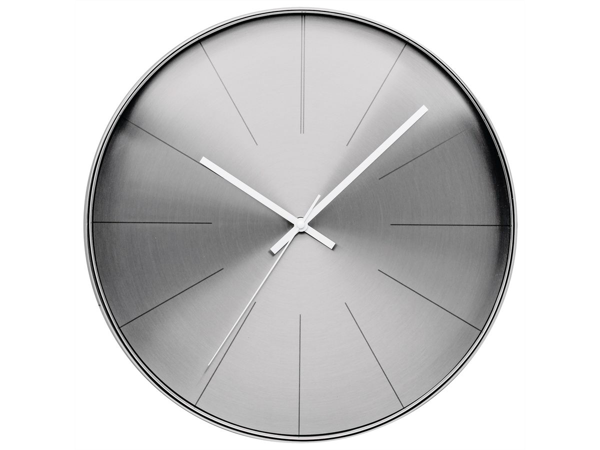 Technoline Wanduhr WT2410 grau Quarzuhr, Aluminium Design