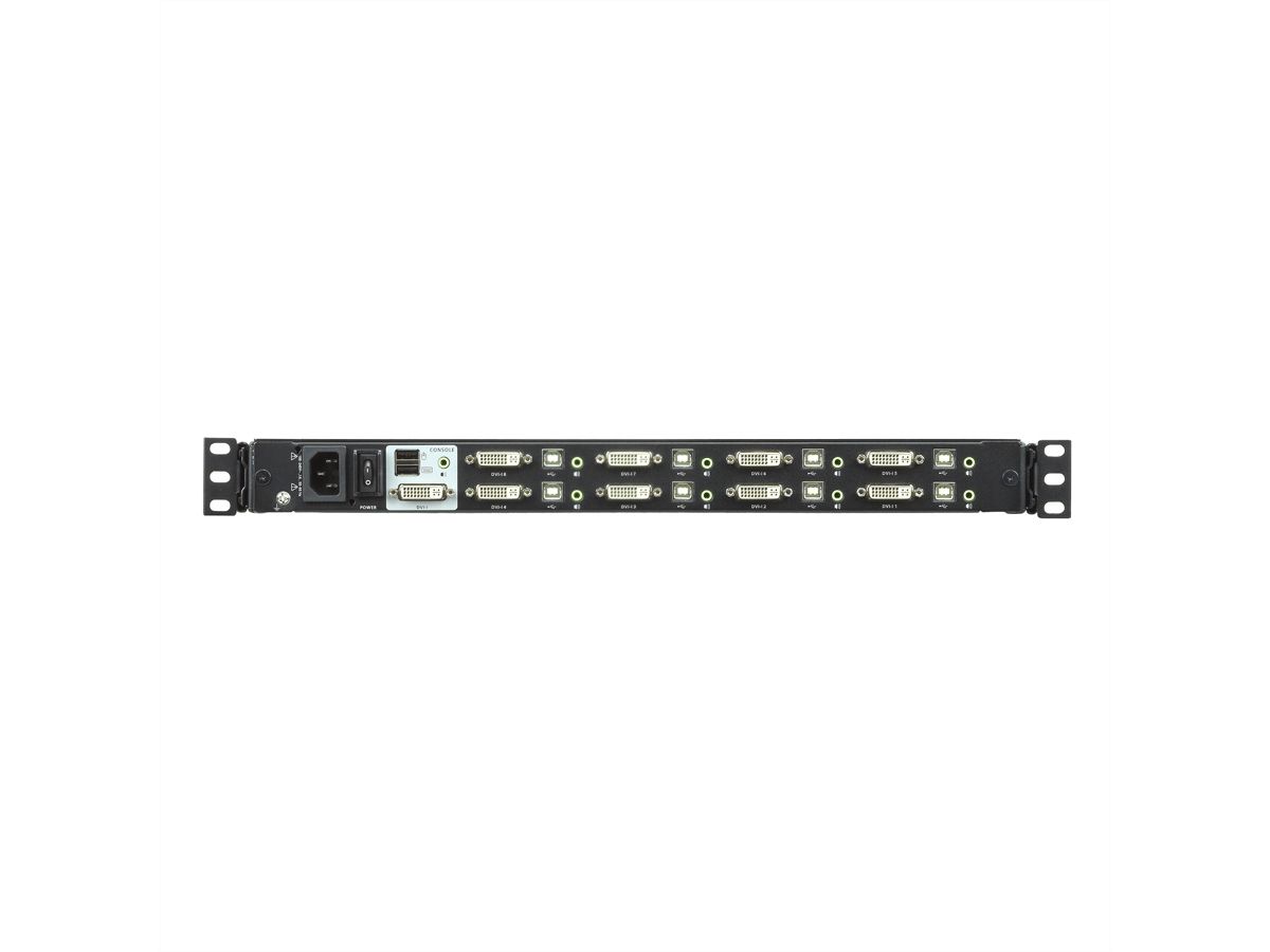 ATEN CL6708MW 43cm LCD KVM Switch, USB-DVI  8 Port, DE-Layout
