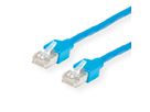 Cordon KERPEN Cat.5e (Classe D) D1-20 SF/U, croisé, bleu, 1 m