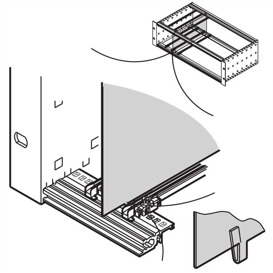 SCHROFF Zwischenwand - ZWISCHENWAND 3HE 220T