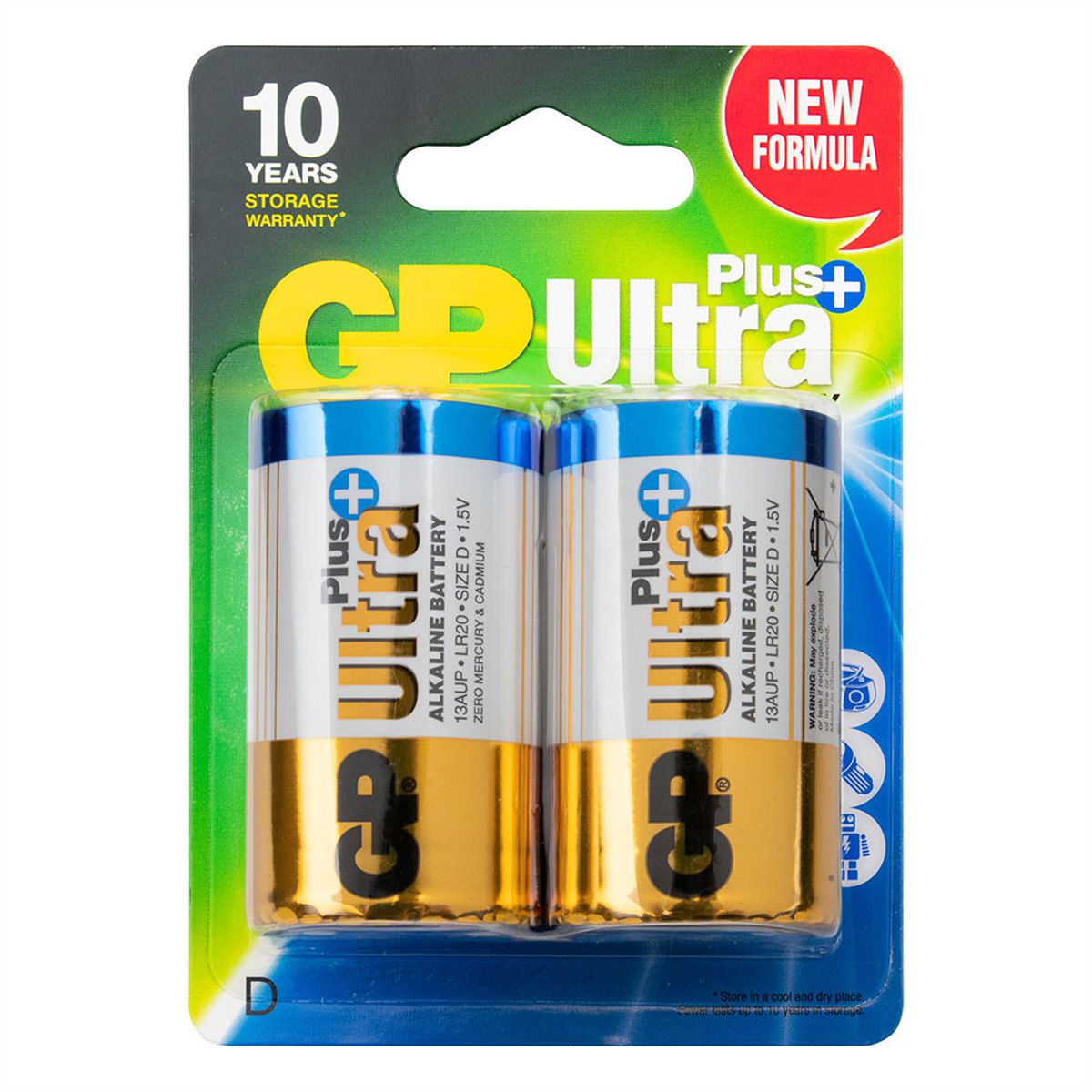 GP Batteries Ultra + Alkaline LR20, 2x D Mono, 1,5V - SECOMP AG