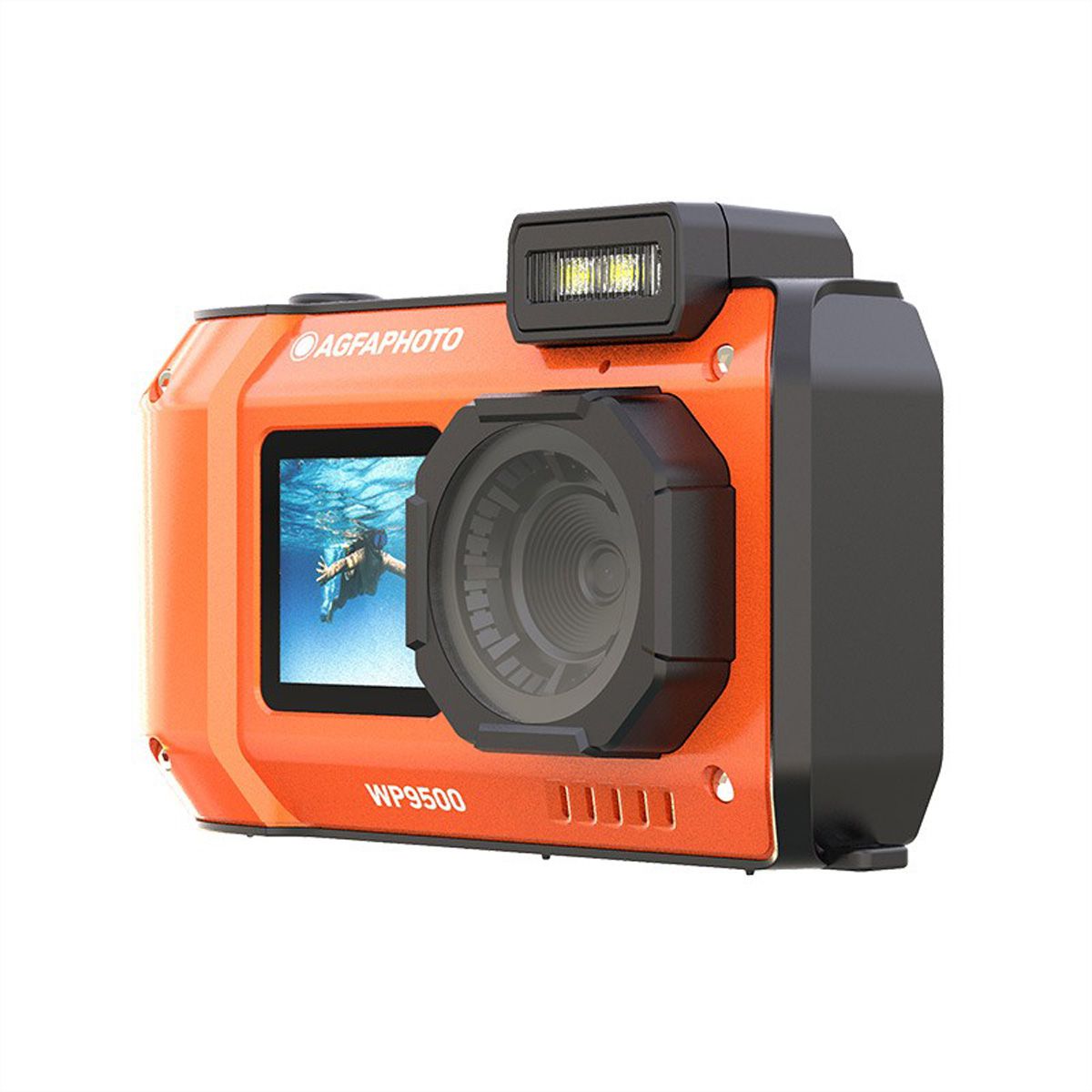 Agfa WP9500 Compact Digital Camera, Orange, Waterproof