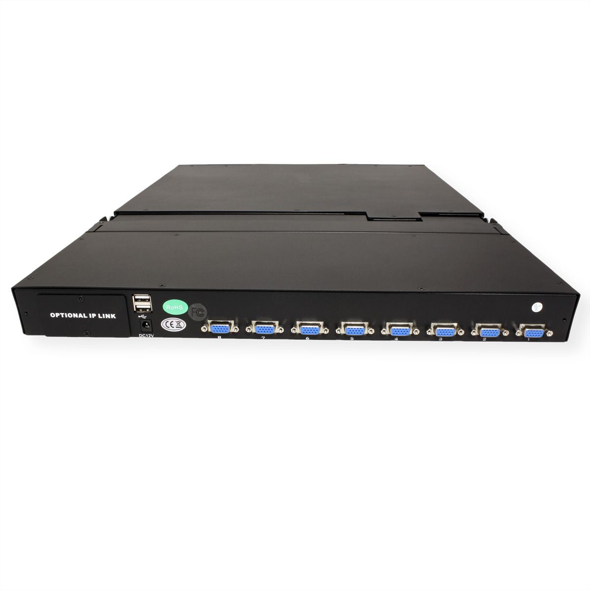 VALUE 19-Zoll-KVM-Switch, 8-Port, 48 cm (19") TFT (16:9), VGA, USB, CH-Layout