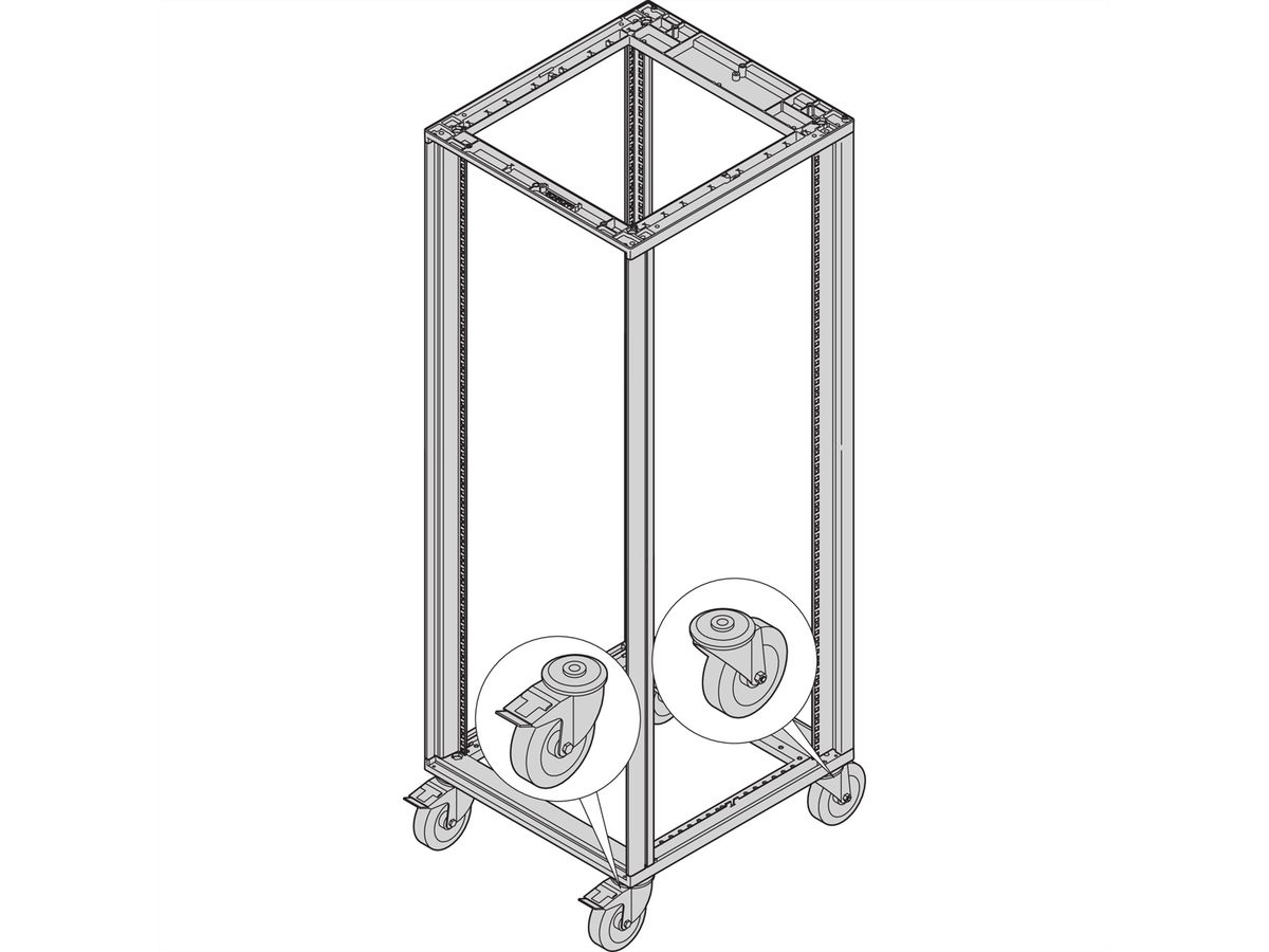 Roulette Novastar SCHROFF, 400 kg