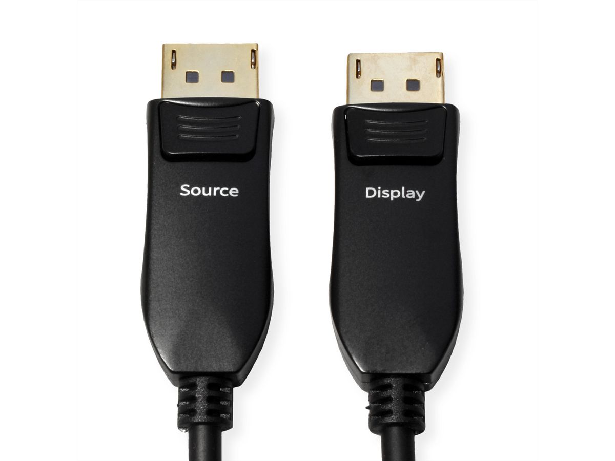 ROLINE DisplayPort v2.1 Kabel (AOC), 10K@60Hz, 54Gbit/s, UHBR13.5, ST/ST, 20 m
