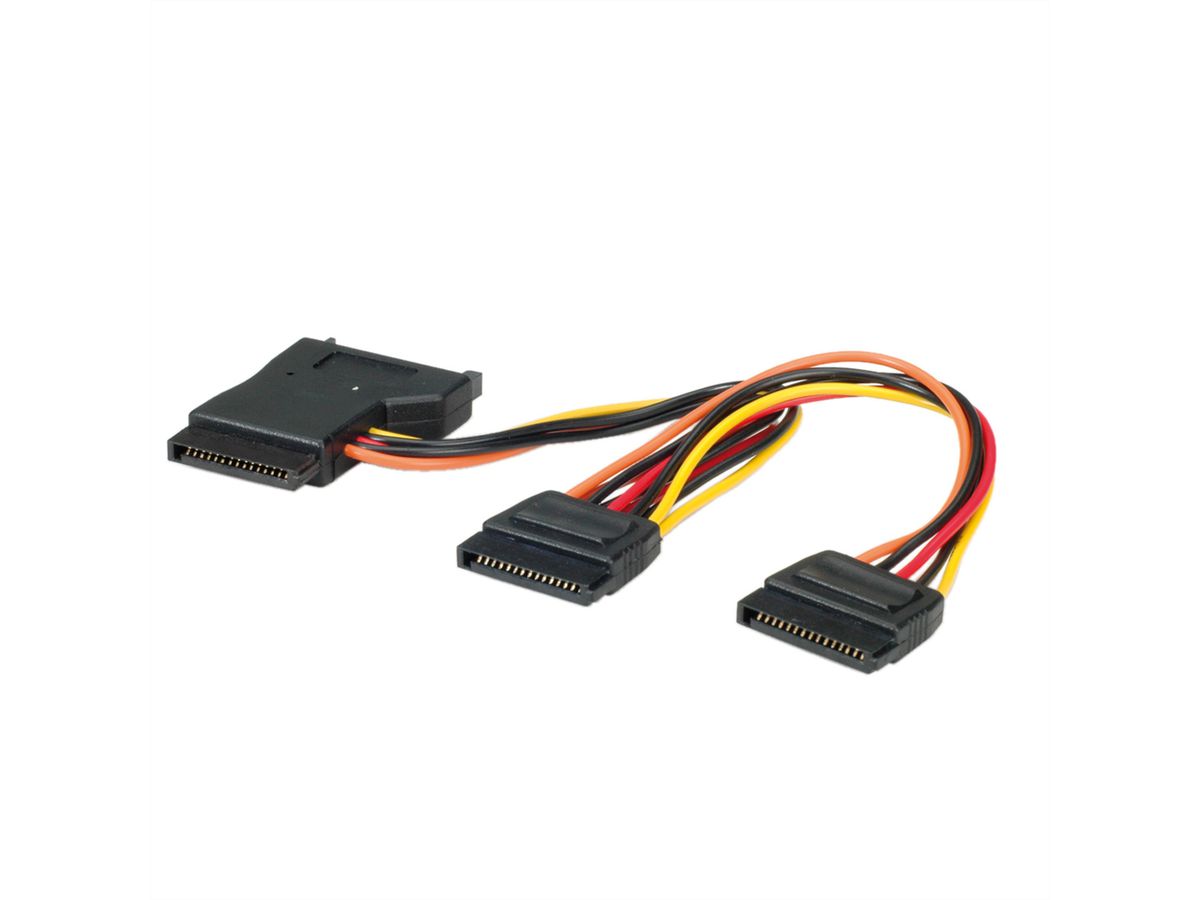 ROLINE Y-Adapterkabel S-ATA / 3x SATA, 0,3 m