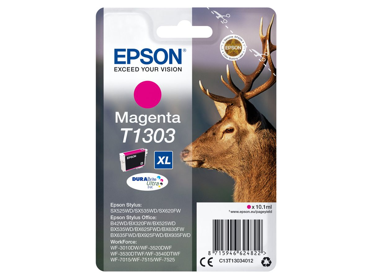 Epson Singlepack Magenta T1303 DURABrite Ultra Ink