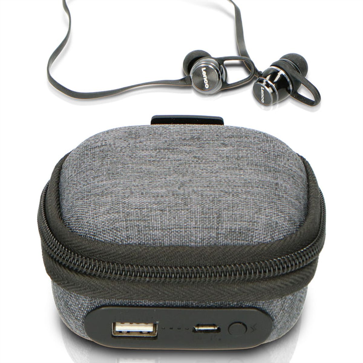 Lenco Bluetooth Kopfhörer EPB-160BK, schwarz,IPX4, mit ladehülle