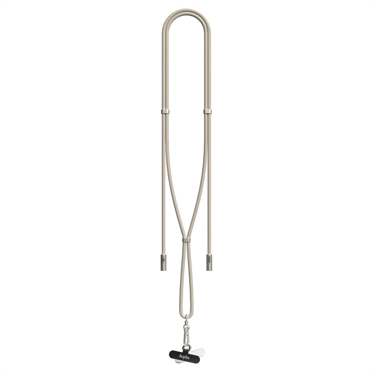 Câble de recharge et de synchronisation Aqiila Lanyard CL2, 60W, type C vers Lightning, sable