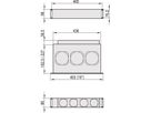 Unité de ventilation SCHROFF avec boîtier pour ventilateur de poussée 19", 2 U, axial, 230 VAC