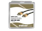 ROLINE GOLD Câble HDMI High Speed avec Ethernet, M-M, Retail Blister, 3 m