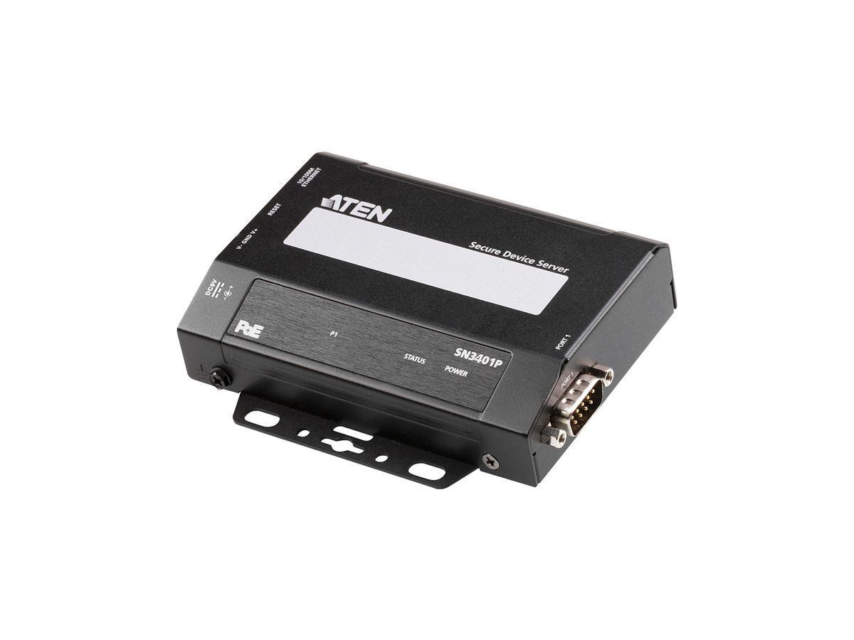 ATEN SN3401P Serveur de périphériques sécurisés RS-232/422/485 à 1 port avec PoE