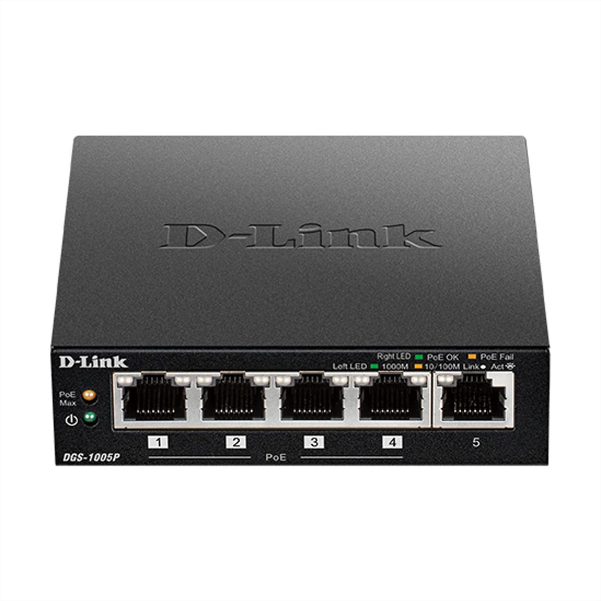 D-Link DGS-1005P/E Switch de bureau Gigabit PoE+ 5 ports 60W