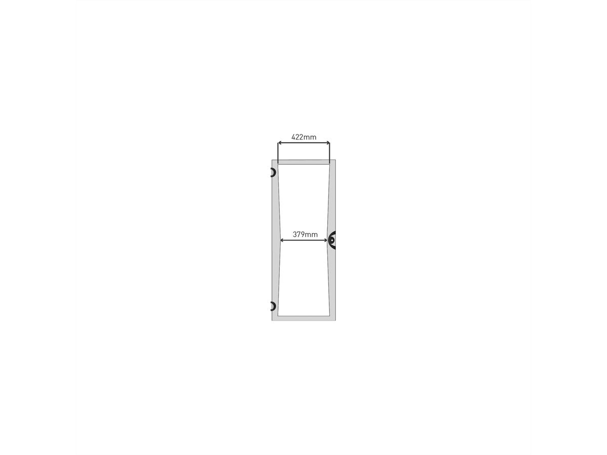 SCHROFF Porte 34U verre ACRYL RAL7035