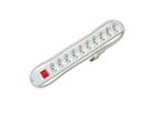 BLANK Steckdosenleiste, 10fach T13, mit Schalter, weiss