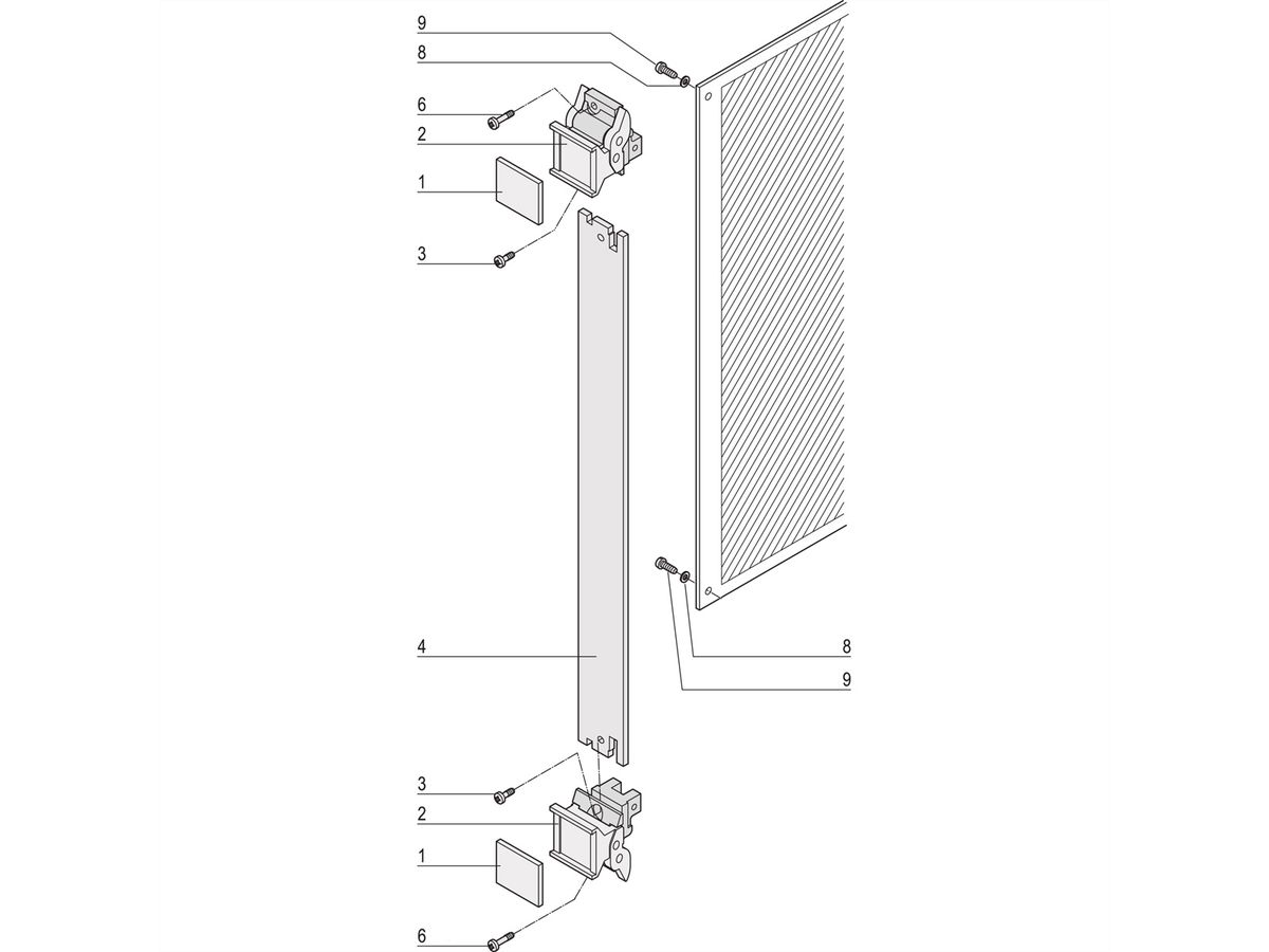 SCHROFF - Kit d'unité enfichable avec poignée d'extraction de type 2, non blindé, gris, 6 U, 6 HP