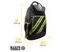 KLEIN TOOLS 55597 Tradesman Pro Rucksack, Neongelb/Schwarz mit Reflexstreifen