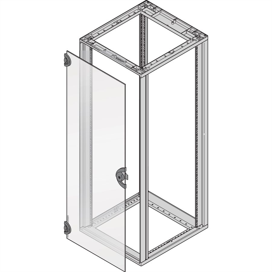 SCHROFF Novastar, porte en verre, angle d'ouverture de 180°, 43 U 553W