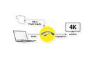 ROLINE Adaptateur HDMI - DisplayPort, v1.2, 4K, HDMI M - DP F, Actif