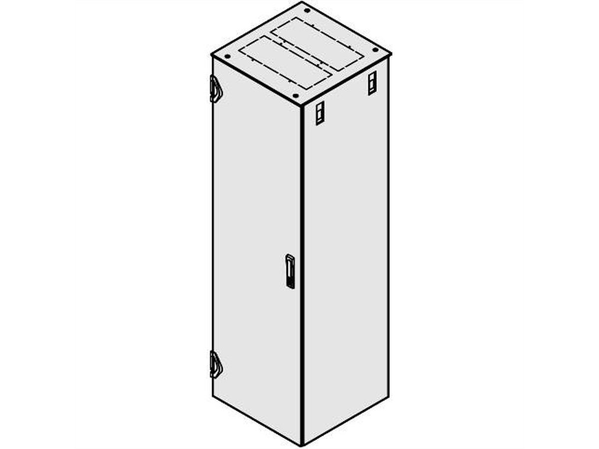 SCHROFF Flachdach mit Ausbruchzonen - DACH 600B 800T AUSBR.RAL7021