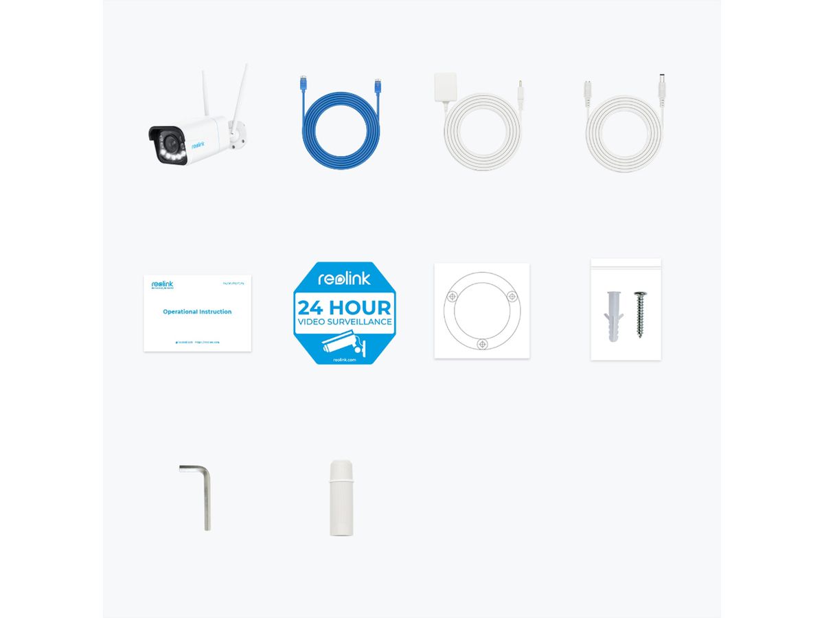 Reolink W430 Outdoor Bullet-Kamera, 8 MP, 31-100°, IR-LED 30m, WiFi