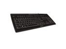 CHERRY Tastatur STREAM 3.0, USB, 1.8m, ergonomisch, Nummerblock, schwarz