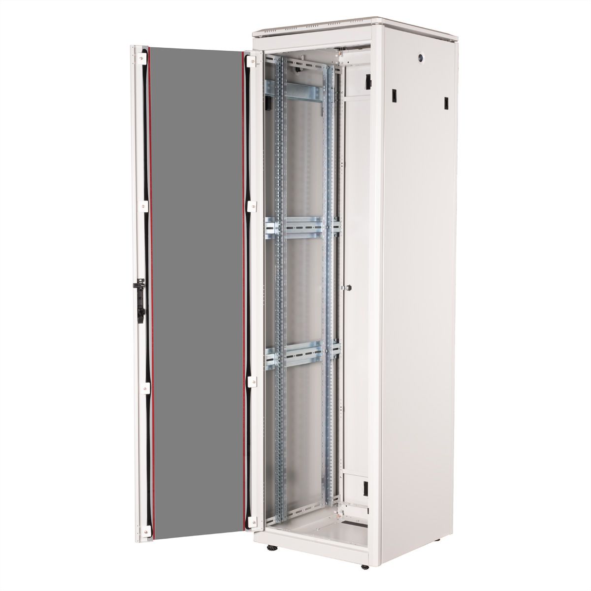 ROLINE 19-Zoll Netzwerkschrank Pro 42 HE, 600x600 BxT Glastür grau