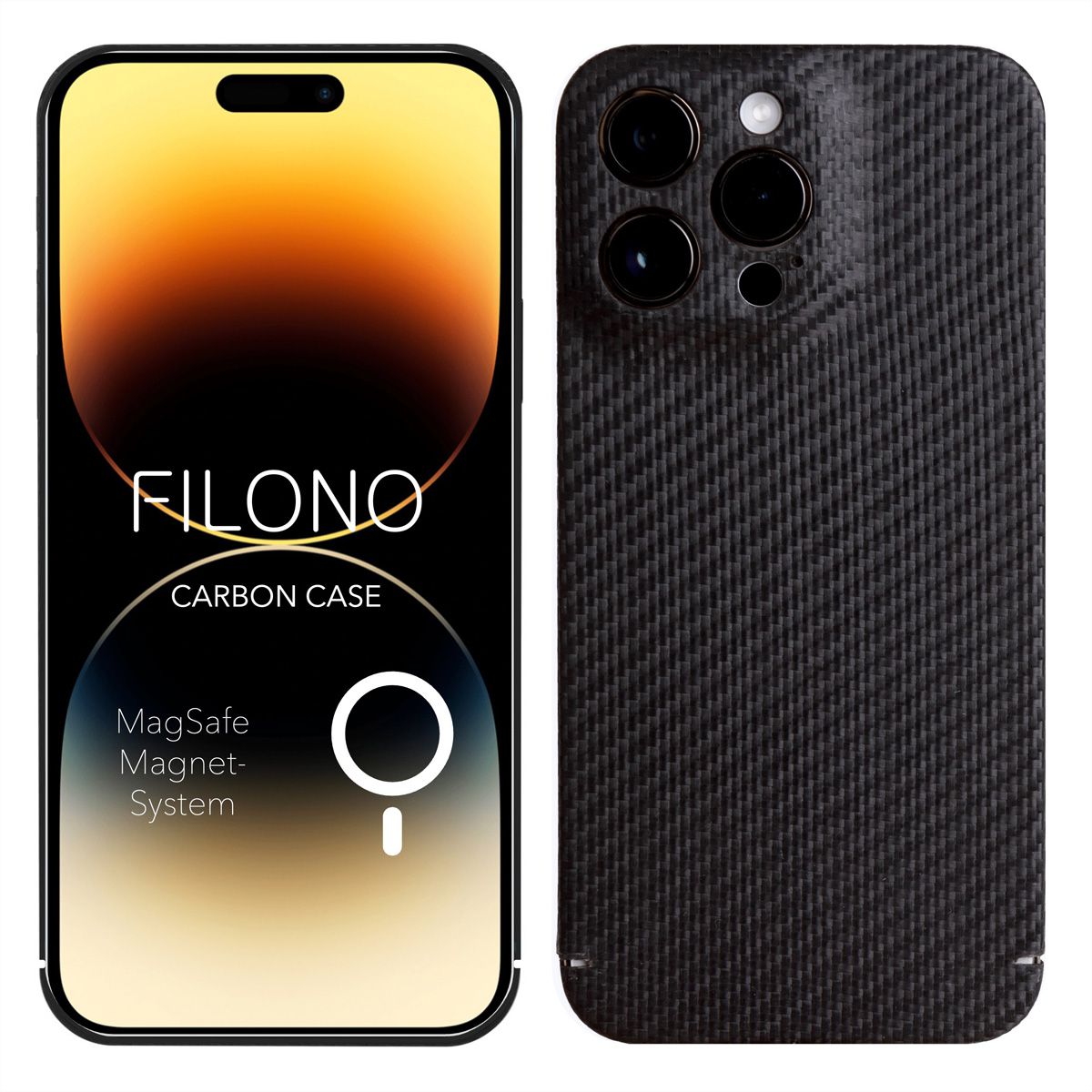 Filono Carbon Case iPhone 14 Pro Max, MagSafe kompatibel