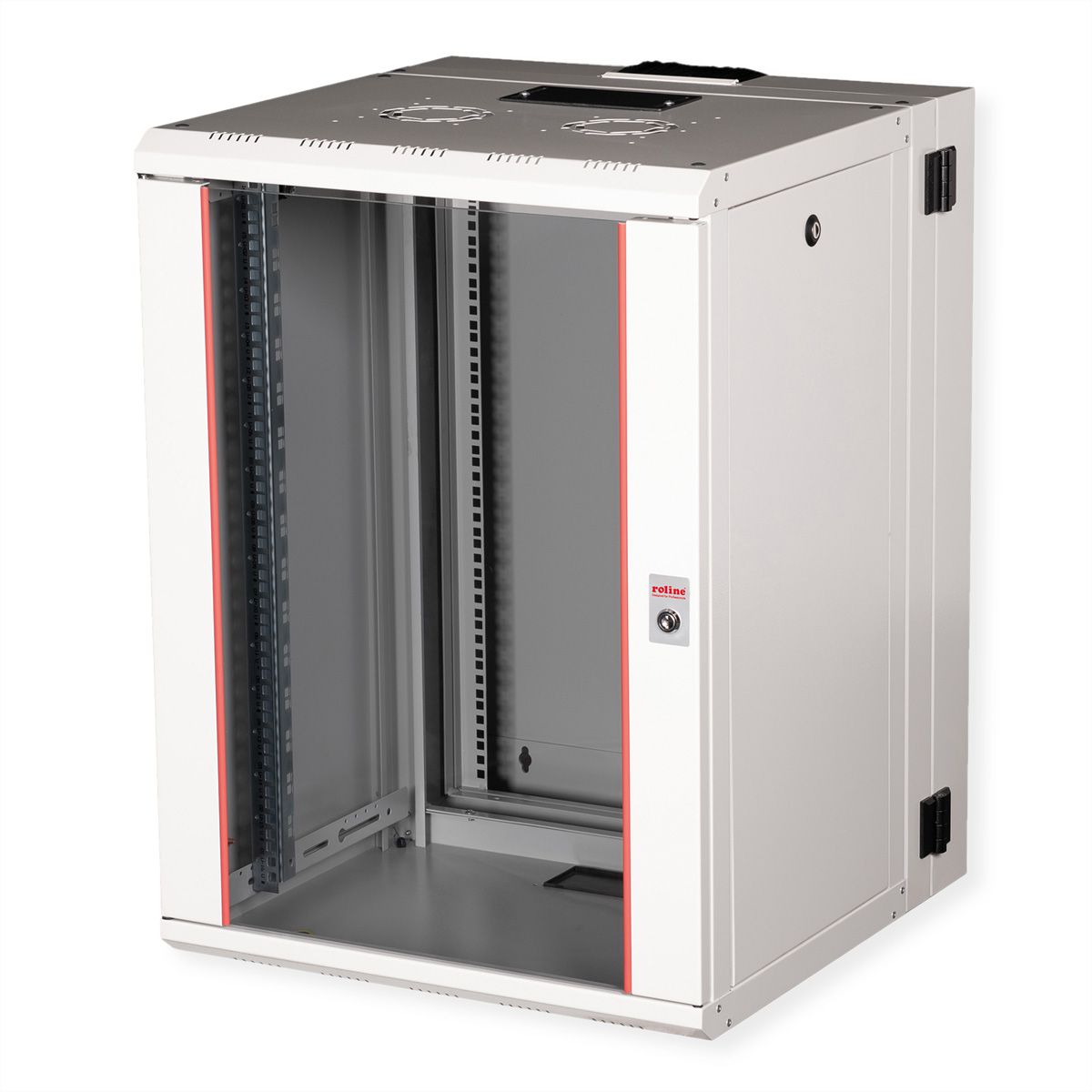 **DEMO**ROLINE 19-Zoll Wandgehäuse Pro 16 HE, 600x600 BxT zweiteilig schwenkbar grau